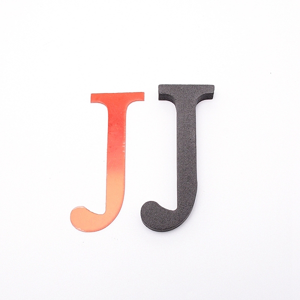

PandaHall Acrylic Mirror Wall Stickers Decal, with EVA Foam, Red, Letter.J, 101x50x1mm, Foam: 101x50x11mm Acrylic Letter Red