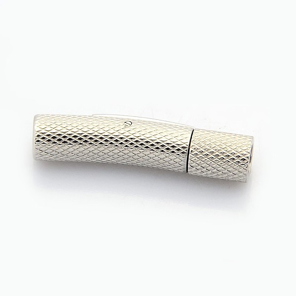 

PandaHall Column 304 Stainless Steel Bayonet Necklace Clasps, Stainless Steel Color, 29x7x6mm, Hole: 4mm 304 Stainless Steel