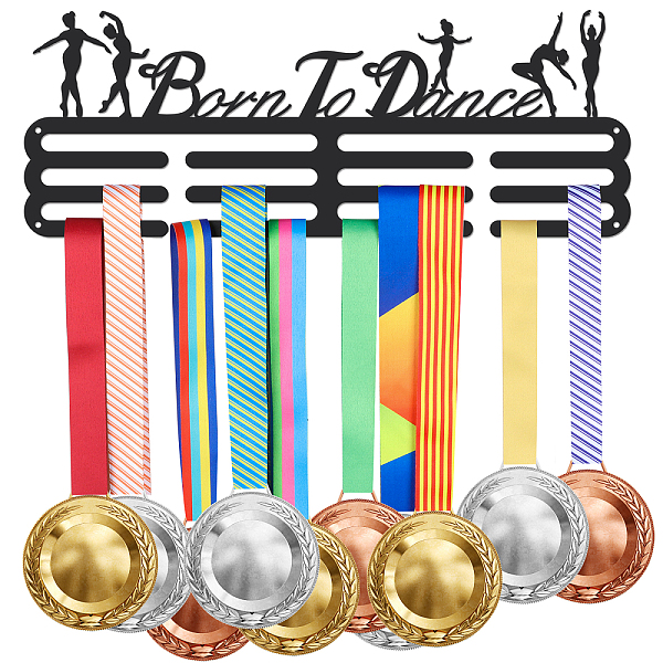 

PandaHall SUPERDANT Born to Dance Medal Holder Ballet Medals Display Black Iron Wall Mounted Hooks for 60+ Hanging Medal Rack Display...