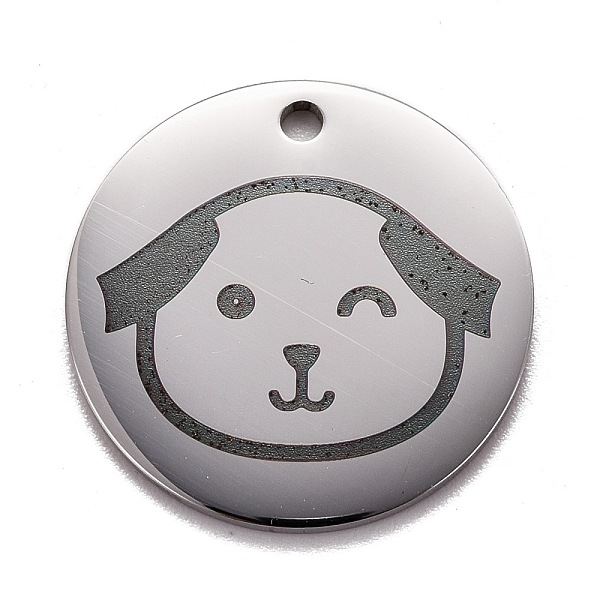 

PandaHall Stainless Steel Pendants, Manual Polishing, Flat Round with Dog, Stainless Steel Color, 20x1.4mm, Hole: 1.6mm Stainless Steel Flat...