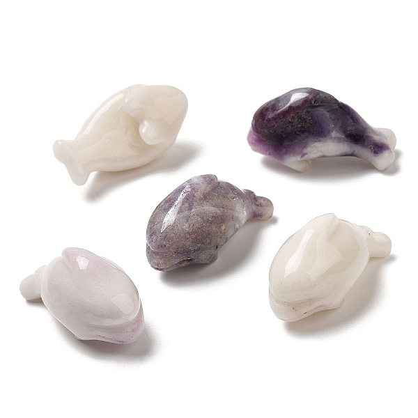

PandaHall Natural Jade Sculpture Display Decorations, for Home Office Desk, Dolphin, 20~21x36~37x18.5~19.5mm Other Jade Dolphin