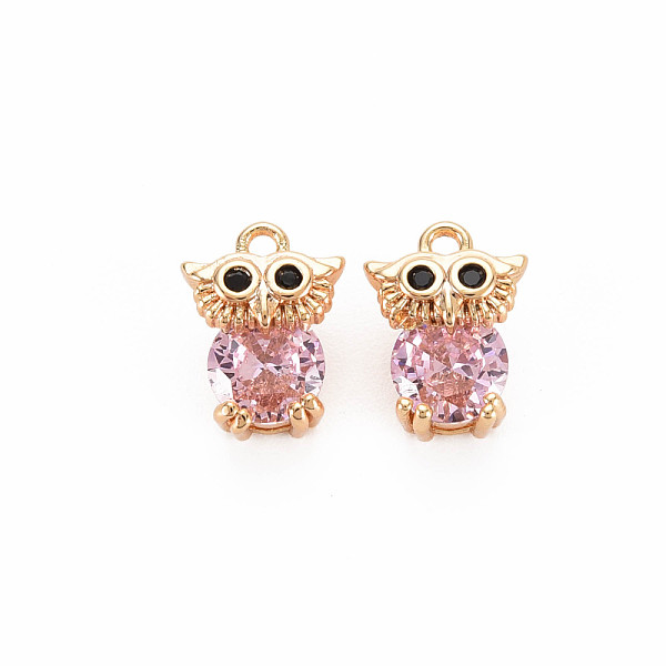 

PandaHall Brass Rhinestone Charms, with Cubic Zirconia, Nickel Free, Owl, Real 18K Gold Plated, 11x8x6mm, Hole: 1.2mm Brass+Rhinestone Owl..., Black