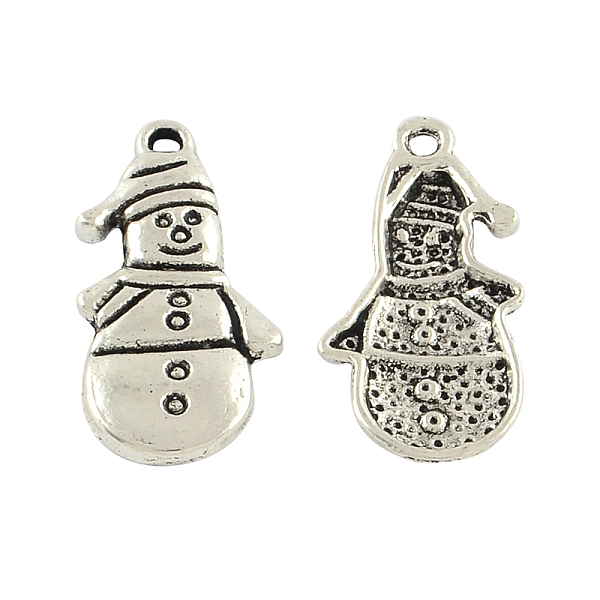 

PandaHall Tibetan Style Christmas Snowman Alloy Pendants, Cadmium Free & Lead Free, Antique Silver, 25x12x2mm, Hole: 2mm, about 943pcs/1000g...