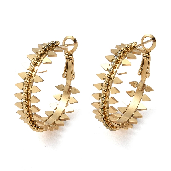 

PandaHall 304 Stainless Steel Hoop Earrings, Jewely for Women, Golden, 28.5x9mm 304 Stainless Steel Triangle
