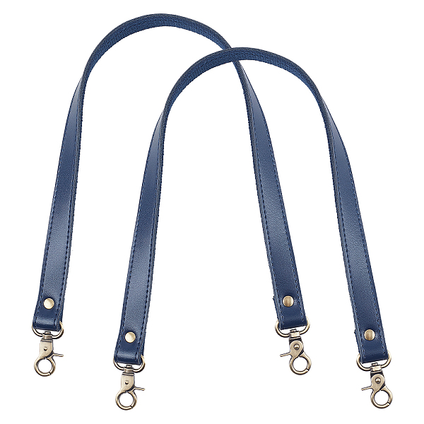 

PandaHall Genuine Leather Shoulder Strap, with Iron Findings and Alloy Findings, for Bag Straps Replacement Accessories, Midnight Blue...