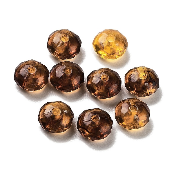 

PandaHall Transparent Acrylic Beads, Faceted, Rondelle, Coconut Brown, 8.5x5mm, Hole: 1.8mm Acrylic Rondelle