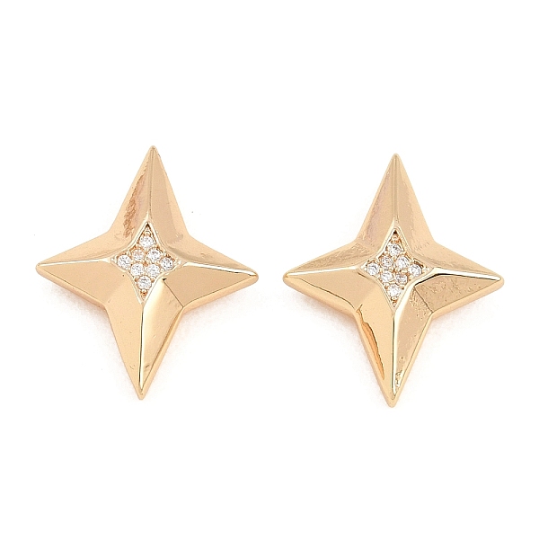 Pendenti in zirconi cubici trasparenti in micro pavè di ottone