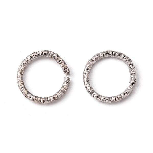 

PandaHall Iron Open Jump Rings, Nickel Free, Twist Ring, Platinum, 10x1.2mm, 7.5mm Inner Diameter Iron