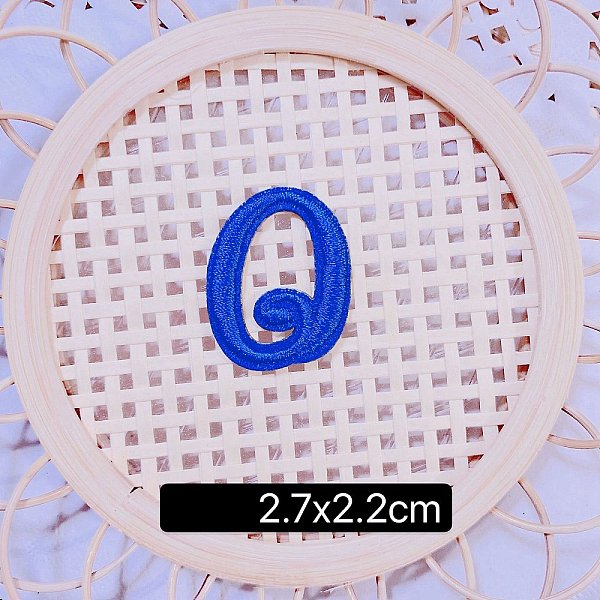 

PandaHall Computerized Embroidery Cloth Self Adhesive Patches, Stick on Patch, Costume Accessories, Letter, Blue, O:27x22mm Cloth Letter...