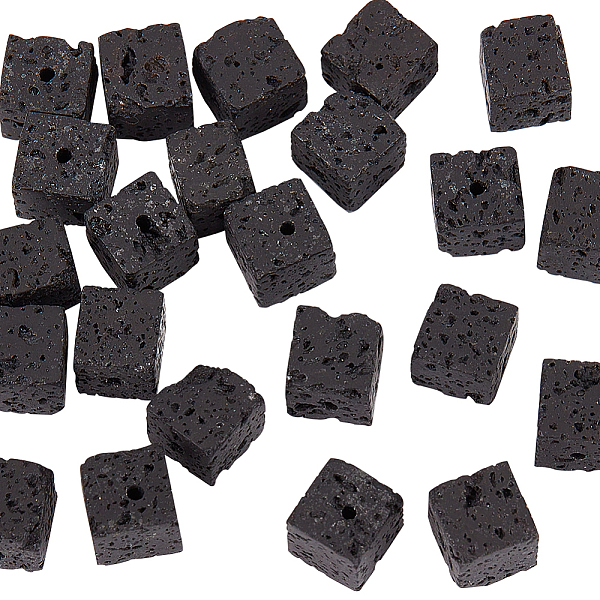 

PandaHall Natural Lava Rock Beads Starnds, Cube, 8x8x8mm, Hole: 1mm, about 45~48pcs/strand, 15.20''~15.35''(38.6~39cm) Lava Rock Cube