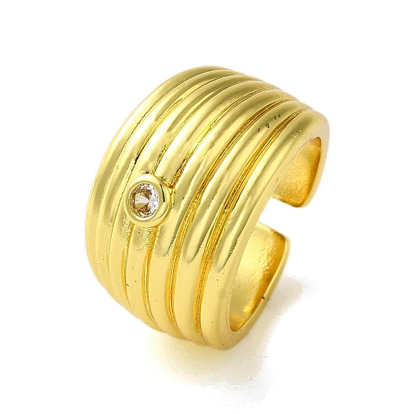 

PandaHall Brass with Cubic Zirconia Rings, Real 18K Gold Plated, Flat Round, Inner Diameter: 18mm Brass+Cubic Zirconia Flat Round