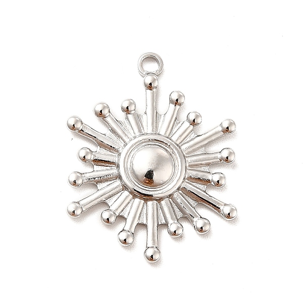 

PandaHall 304 Stainless Steel Pendants, Sun Charms, Stainless Steel Color, 22.5x17.5x2mm, Hole: 1.6mm 304 Stainless Steel Sun