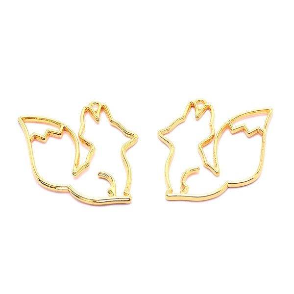 

PandaHall Hollow Alloy Open Back Bezel Pendants, for DIY UV Resin, Epoxy Resin, Pressed Flower Jewelry, Cadmium Free & Lead Free, Fox Shape...