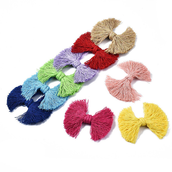 

PandaHall Polycotton(Polyester Cotton) Pendant Decorations, Mixed Color, 66~69x56~67x10mm Polycotton Others Multicolor