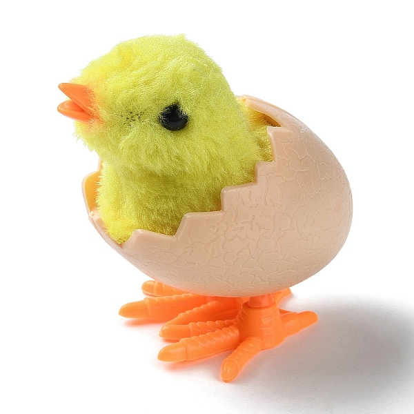 

PandaHall Wind Up Chick Dolls, Novelty Jumping Gag Toy, Plush Chick Toys for Easter Party Favors, Beige, 80x60x87mm Plastic Chick Yellow