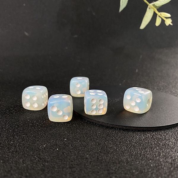 

PandaHall Opalite Classical 6-sided Dice, Toy, Cube, 15x15x15mm Opalite Dice