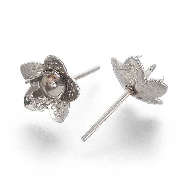 

PandaHall 304 Stainless Steel Stud Earring Findings, Flower, Stainless Steel Color, 10mm, 4mm inner diameter, Pin: 0.9mm 304 Stainless Steel...
