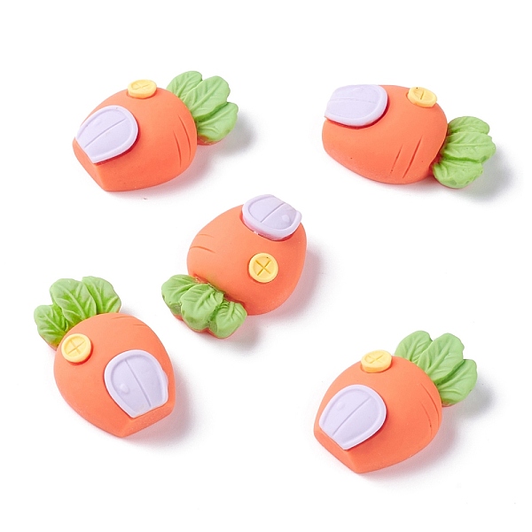 

PandaHall Resin Cabochons, Carrot, Orange, 26x16x9mm Resin Vegetables Orange