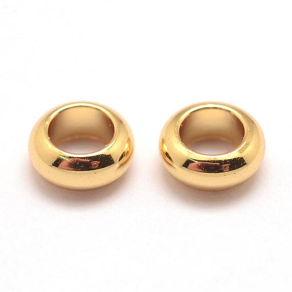 

PandaHall Brass Beads, Cadmium Free & Nickel Free & Lead Free, Rondelle, Real 18K Gold Plated, 5x2mm, Hole: 3mm Brass Rondelle