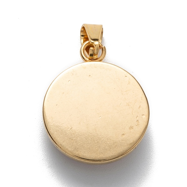 

PandaHall 304 Stainless Steel Resin Pendants, with Rhinestone, Flat Round with Eye, Golden, 22x18x5.5mm, Hole: 4x7mm Stainless Steel+Resin...