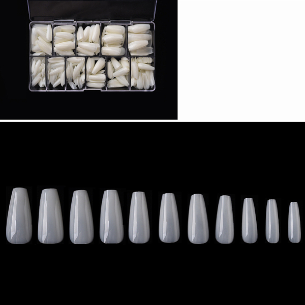 

PandaHall Ultrathin Opaque Full Cover Plastic Pointed False Nails, Practice Manicure Nail Art Tool, Light Yellow, 22~29x6~13mm, about...