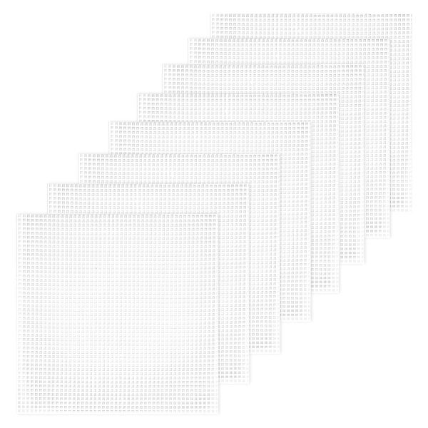 

PandaHall 8 Pcs Plastic Canvas Sheets, White Mesh Canvas Sheets Rectangle Crochet Screen for Embroidery Acrylic Yarn Crafting Knit and...