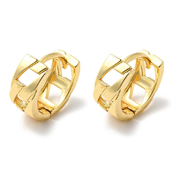 

PandaHall Brass Hollow Hoop Earrings, Golden, 13.5x14x6mm Brass Ring