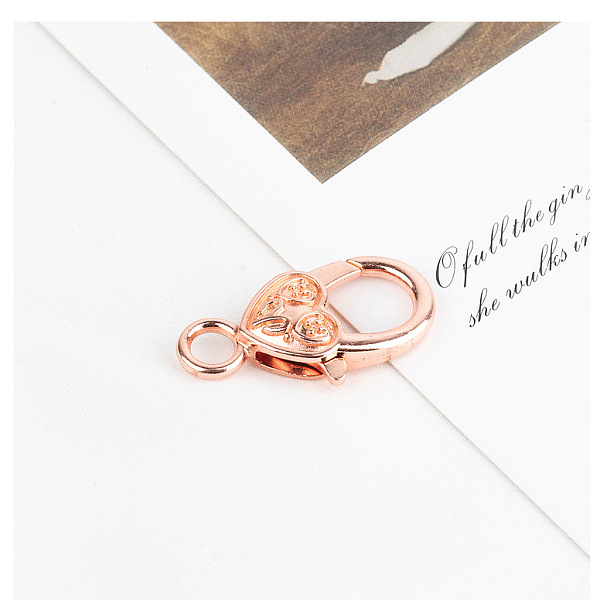 

PandaHall Zinc Alloy Lobster Claw Clasps, Rose Gold, 26.5~27mm Alloy Others