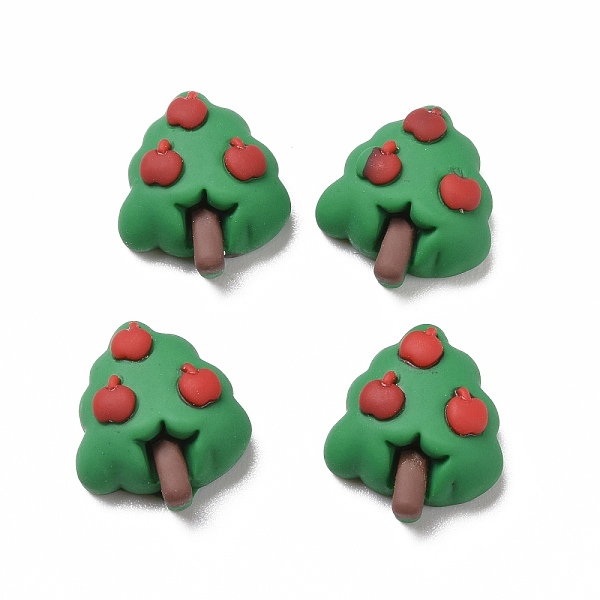 

PandaHall Opaque Resin Cabochons, Apple Tree, Green, 18x15x7mm Resin Tree Green