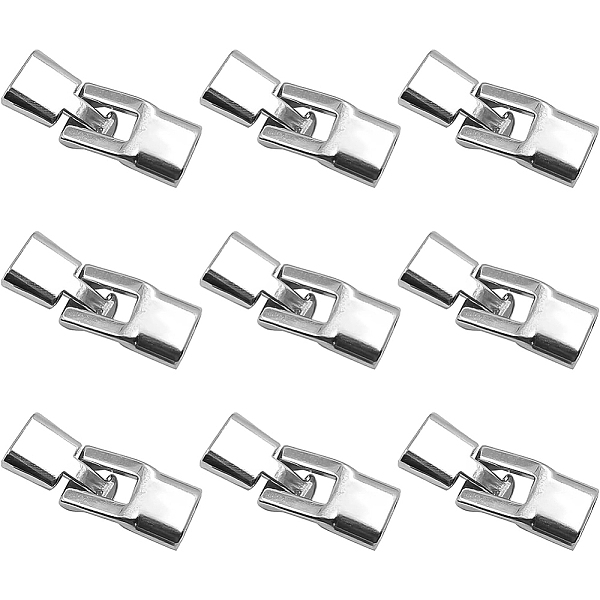 

PandaHall BENECREAT Brass Fold Over Clasps, Platinum, 36x12x6.5mm, Hole: 10x4mm Brass