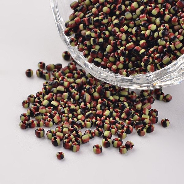 

PandaHall 12/0 Opaque Colours Seep Glass Beads, Round Seed Beads, Colorful, 1.5~2x2mm, Hole: 0.5mm, about 22500pcs/450g Glass