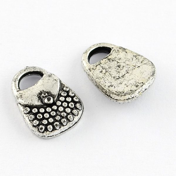 

PandaHall Vintage Acrylic Charms, Hand Bag, Antique Silver, 13x10x4mm, Hole: 4x2mm, about 1700pcs/500g Acrylic Bag
