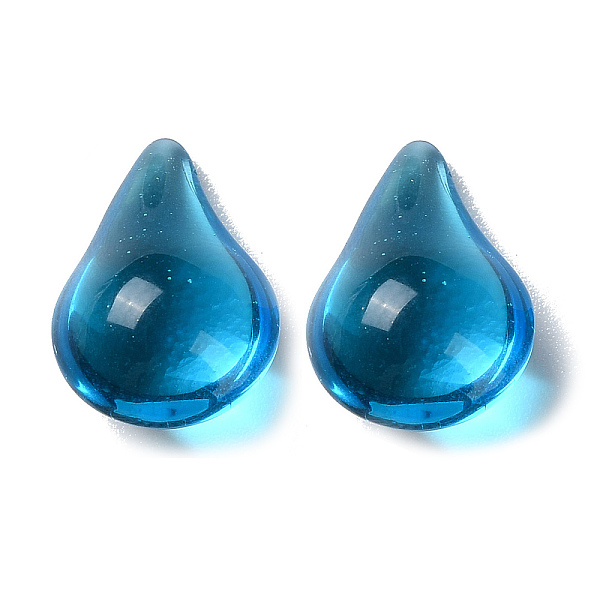 

PandaHall Glass Beads, No Hole, Teardrop, Light Blue, 15x9.5x7.5mm Glass Teardrop