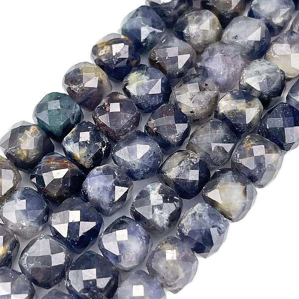 

PandaHall Natural Iolite Beads Strands, Faceted, Cube, 6~7x6~7x6~7mm, Hole: 0.8mm, about 62pcs/strand, 15.35 inch(39cm) Iolite Cube