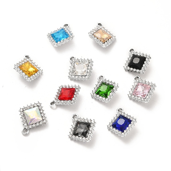 

PandaHall Alloy Glass Pendants, Crystal Rhinestone Rhombus Charm, Platinum, Mixed Color, 19.5x16.5x6mm, Hole: 2mm Alloy+Glass Rhombus..., Multicolor