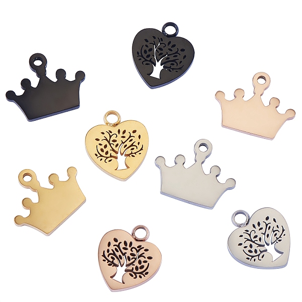 

PandaHall 8Pcs 8 Style Vacuum Plating 304 Stainless Steel Charms, Laser Cut, Mixed Shapes, Mixed Color, 1pc/style 304 Stainless Steel Mixed...