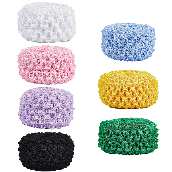 

PandaHall Gorgecraft 7 Bundles 7 Colors Elastic Crochet Headband Ribbon, for Hair Bow Accessories, Gift Wrapping, Mixed Color, 40~45x2mm..., Multicolor