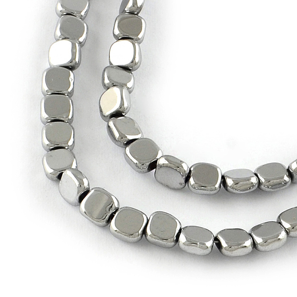 

PandaHall Electroplated Non-magnetic Synthetic Hematite Beads Strands, Square, Platinum Plated, 4x4x2mm, Hole: 1mm, about 97pcs/strand, 15.7...