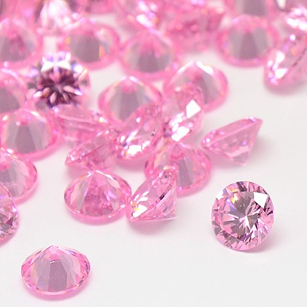 

PandaHall Cubic Zirconia Cabochons, Grade A, Faceted, Diamond, Pearl Pink, 5x3mm Cubic Zirconia Diamond