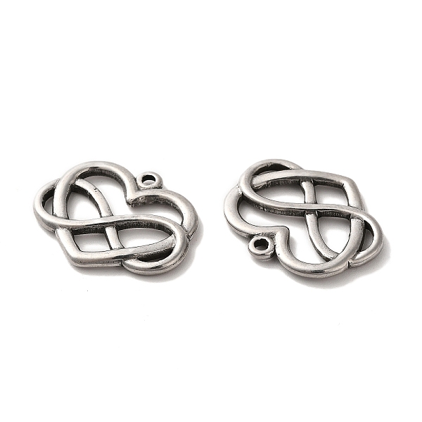 

PandaHall Valentine's Day 304 Stainless Steel Pendants, Heart with Infinity, Stainless Steel Color, 20.5x25x2.5mm, Hole: 1.6mm 304 Stainless...