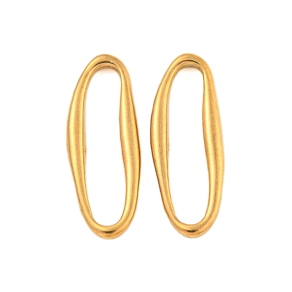 

PandaHall 304 Stainless Steel Linking Rings, Irregular Oval, Golden, 22x18x2mm, Inner Diameter: 18x3.5mm 304 Stainless Steel Oval