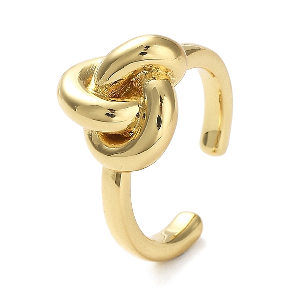 

PandaHall Rack Plating Brass Knot Open Cuff Rings for Women, Lead Free & Cadmium Free, Long-Lasting Plated, Real 18K Gold Plated, Inner...