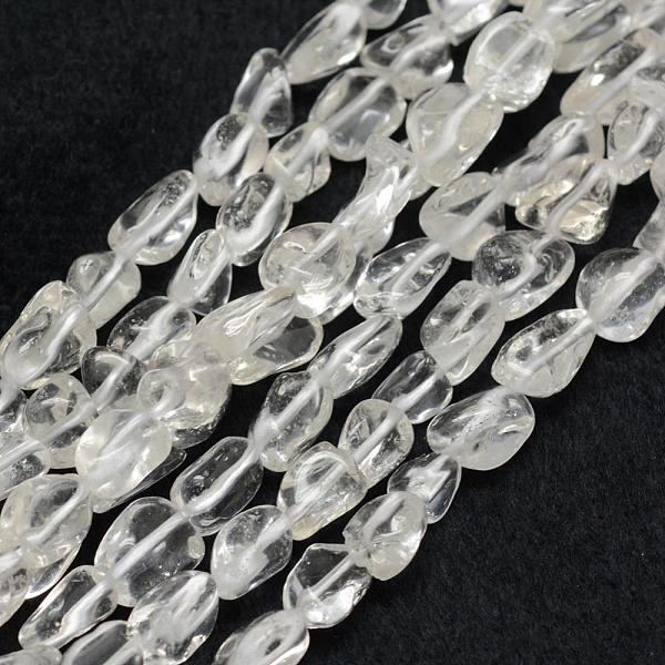 

PandaHall Natural Quartz Crystal Beads Strands, Rock Crystal Beads, Tumbled Stone, Nuggets, 6~8x4~6mm, Hole: 1mm, 15.3 inch(39cm) Quartz..., Clear