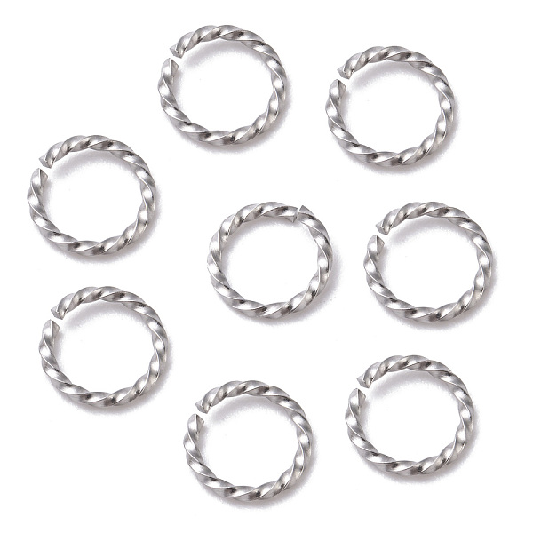 

PandaHall 304 Stainless Steel Jump Rings, Open Jump Rings, Twisted, Stainless Steel Color, 16 Gauge, 10x1.3mm, Inner Diameter: 8mm 304...