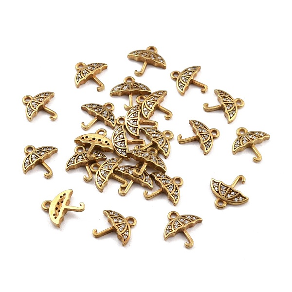 

PandaHall Brass Micro Pave Clear Cubic Zirconia Charms, Nickel Free, Umbrella, Raw(Unplated), 10x10x2mm, Hole: 1mm Brass+Cubic Zirconia...