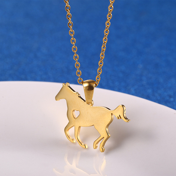 Cute Cartoon Animal Stainless Steel Pendant Necklaces