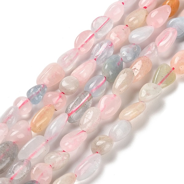

PandaHall Natural Morganite Beads Strands, Tumbled Stone, Nuggets, 6.2~12x6~6.6x5~5.6mm, Hole: 1mm, about 46~47pcs/strand, 15.51''(39.4cm)...