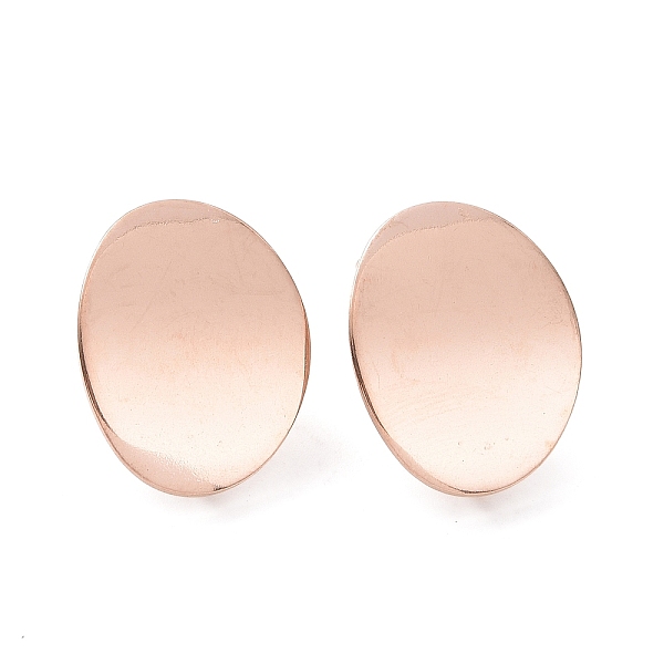 

PandaHall 304 Stainless Steel Stud Earring Findings, with Loop, Curved, Oval, Rose Gold, 20x16x0.75mm, Hole: 3.5mm, Pin: 0.8mm 304 Stainless...