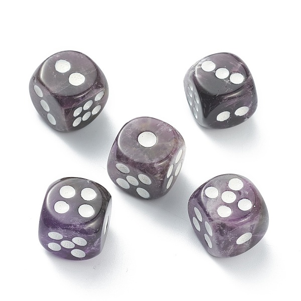 

PandaHall Natural Amethyst Cabochons, Dice, 15x15x15mm Amethyst Dice