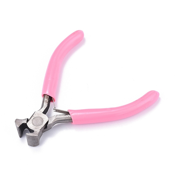 

PandaHall 45# Carbon Steel Jewelry Pliers, End Cutting Pliers/End Nipper Pliers, Polishing, Pink, 9.5x7.6x0.9cm Carbon Steel Pink